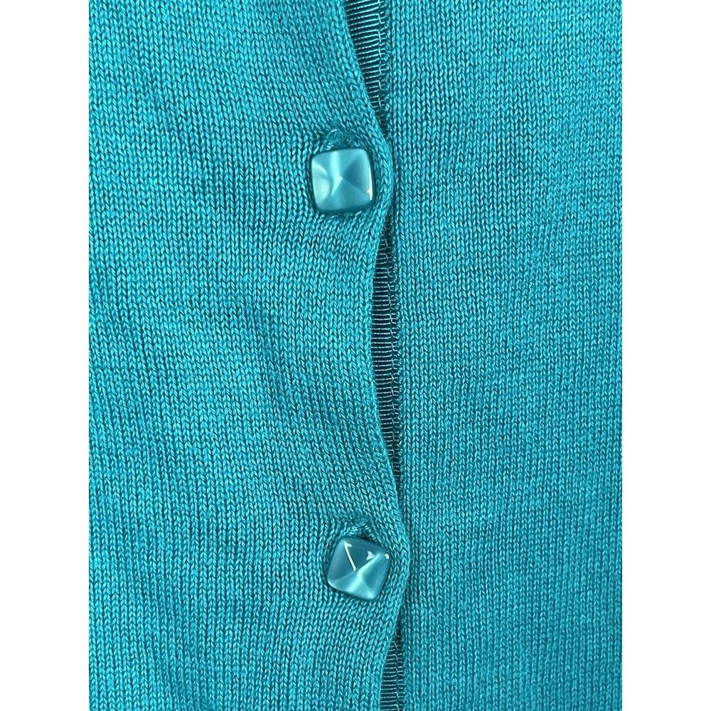 Catherines Women’s Plus Size 3X 26-28W Cardigan Magenta Button Up Teal - Picture 5 of 10
